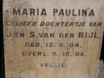 BIJL Maria Paulina, van der 1904-1904