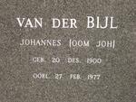 BIJL Johannes, van der 1900-1977