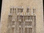 VILLIERS Sophia M.J., de 1889-1966