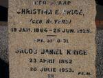 KRIGE Jacob Daniel 1862-1953 & Christina E. BEYERS 1864-1925