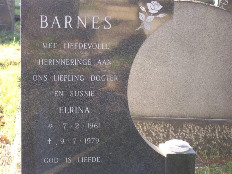 BARNES Elrina 1961-1979