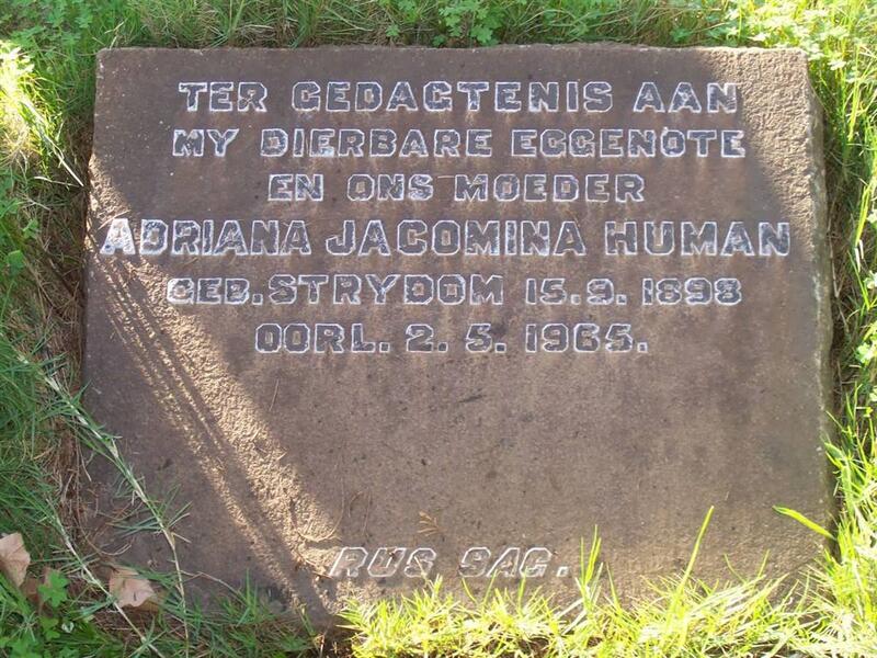 HUMAN Adriana Jacomina 1898-1965