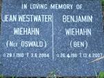 WIEHAHN Benjamin 1911-2007 & Jean Westwater OSWALD 1910-2004