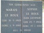 ROUX Marais, le 1903-1985 & Sophie LOCHNER 1904-1988