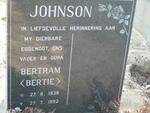JOHNSON Bertram 1938-1992