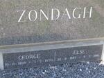 ZONDAGH George 1895-1970 & Else 1897-1981