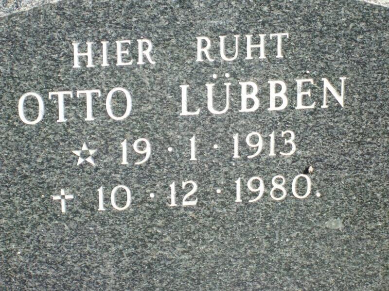 LUBBEN Otto 1913-1980