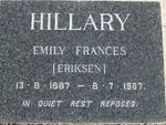 HILLARY Emily Frances nee ERIKSEN 1887-1967