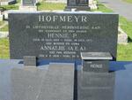 HOFMEYR Hennie P. 1910-1971 & A.E.A. VAN HEERDEN 1908-19?? :: HOFMEYR Janette nee KRIEL 1945-2002