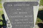 HESSE Christina nee COETZEE 1909-1944
