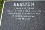KEMPEN Johannes Eben 1913-1996