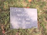 MONTAGUE Claire Falkiner 1892-1982