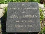 LOMBARD Anna J. 1879-1957