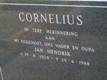 CORNELIUS Jan Hendrik 1908-1988