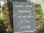 SLOTEGRAAF Hester Josina nee VAN WYK 1926-1988