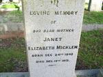 MICKLEM Janet Elizabeth 1849-1913