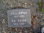KRIGE J.G.J 1909-1991 & P.A. 1911-1992
