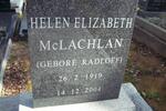 McLACHLAN Helen Elizabeth nee RADLOFF 1919-2004
