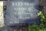 BARNARD Martha D. 1894-1983