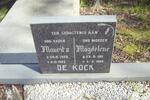 KOCK Mauritz, de 1905-1993 & Magdelene 1911-1980
