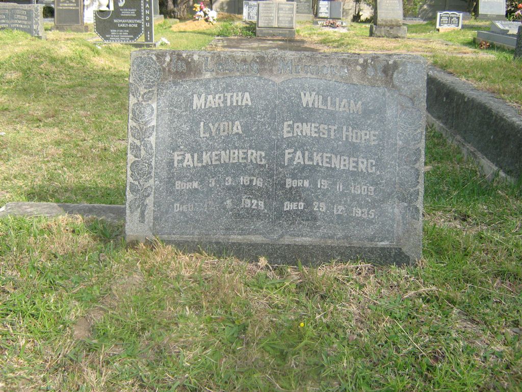 FALKENBERG Ernest Hope 1909-1935 & Martha Lydia 1876-1909 