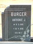BURGER Anthonie J. 1905-1976