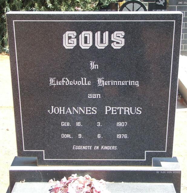 GOUS Johannes Petrus 1907-1976