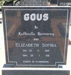 GOUS Elizabeth Sophia 1906-1991