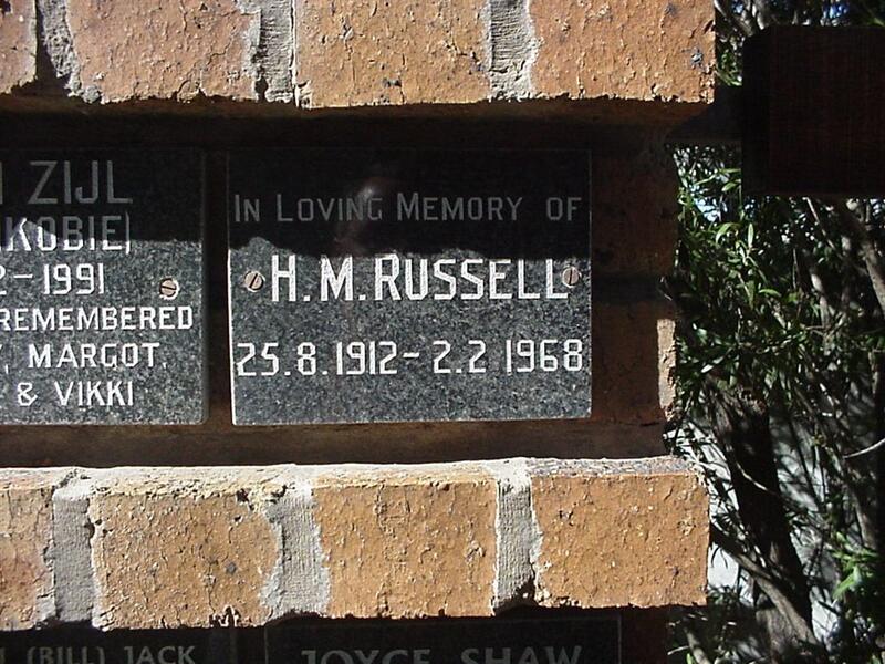 RUSSELL H.M. 1912-1968