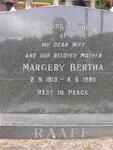 RAAFF Margery Bertha  1913-1980