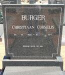 BURGER Christiaan Cornelis 1925-1977