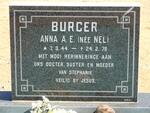 BURGER Anna A.E. nee NEL 1944-1978