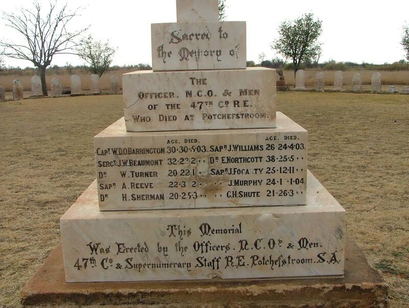 4. Memorial - Officer, NCO and men who died at Potchefstroom