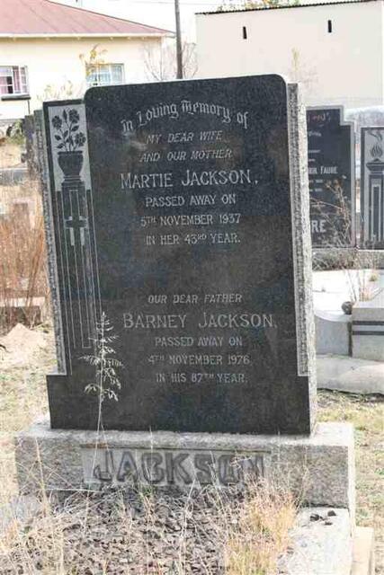 JACKSON Barney -1976 & Martie -1937
