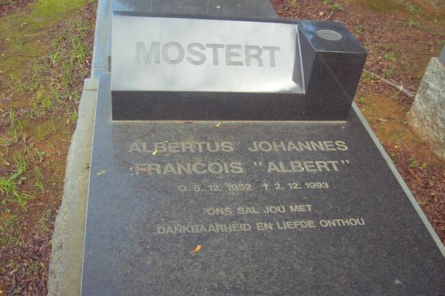 MOSTERT Johannes Albertus Francois 1952-1993