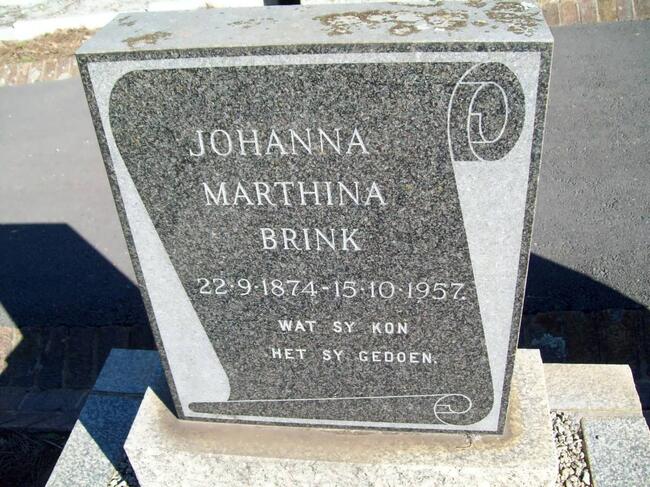 BRINK Johanna Marthina 1874-1957