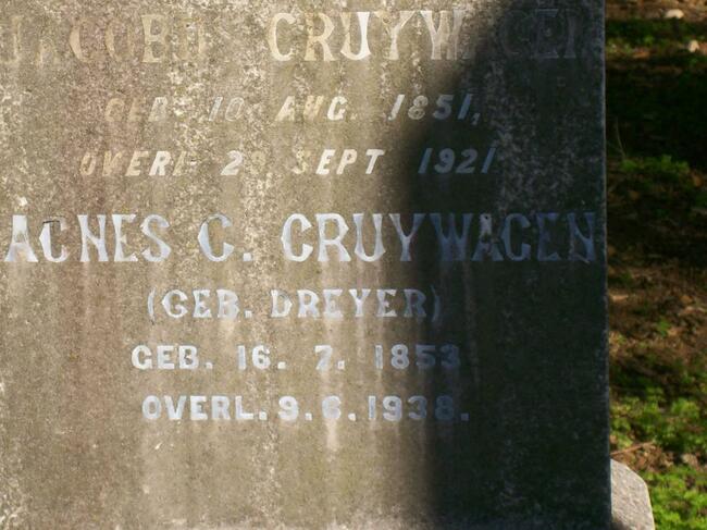CRUYWAGEN Jacobus 1851-1921 & Agnes C. DREYER 1853-1938