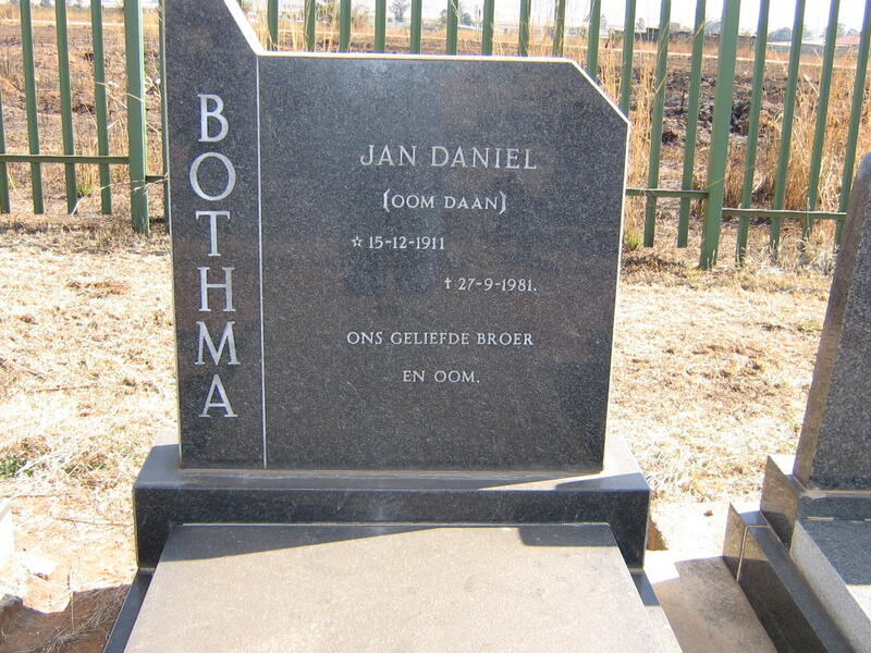 BOTHMA Jan Daniel 1911-1981