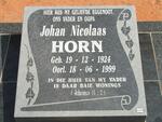 HORN Johan Nicolaas 1924-1999