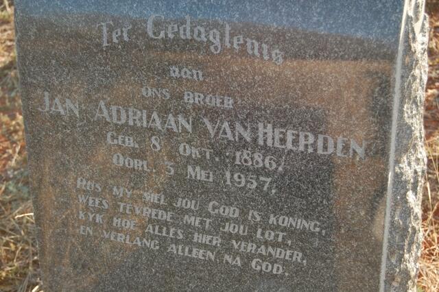 HEERDEN Jan Adriaan, van 1886-1957