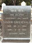 GROENEWALD Nimrod 1905-1952
