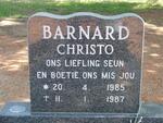 BARNARD Christo 1985-1987