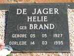 JAGER Helie, de nee BRAND 1927-1995