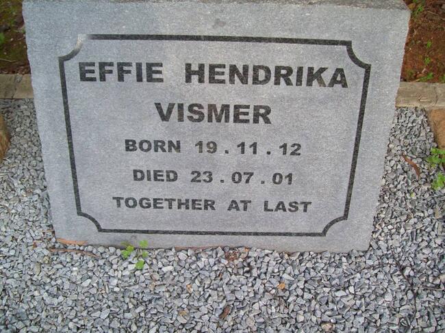 VISMER Effie Hendrika 1912-2001