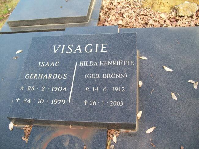 VISAGIE Isaac Gerhardus 1904-1979 & Hilda Henriëtte BRöNN 1912-2003