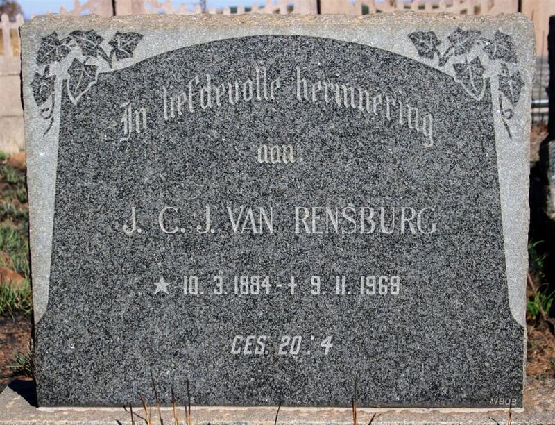 RENSBURG J.C., J.v. 1884-1968
