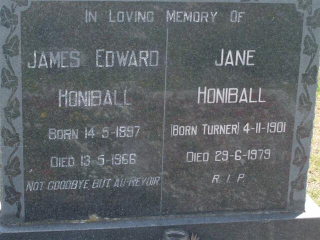 HONIBALL James Edward 1897-1966 & Jane TURNER 1901-1979