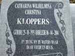 KLOPPERS Catharina Wilhelmina Christina 1915-2004