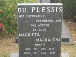 PLESSIS Magrieta Magdalena, du 1912-1995