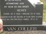 COLLER Henry, van 1948-2002